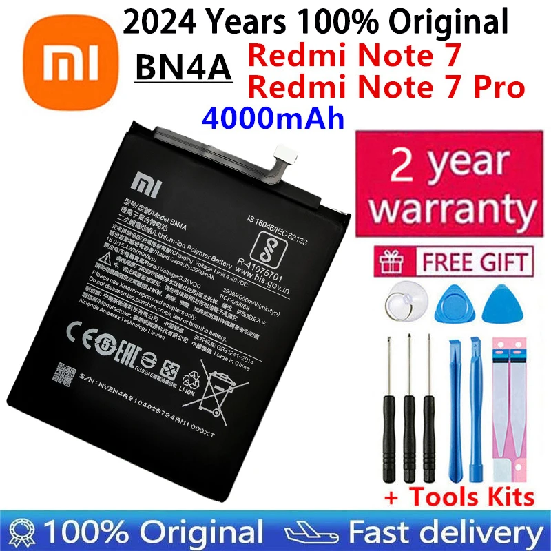 2024 rokov 100% Originálna batéria 4000 mAh bn4a pre Xiaomi Redmi Note7 Poznámka 7 Pro M1901F7C Originálne telefónne batérie rýchle preprava