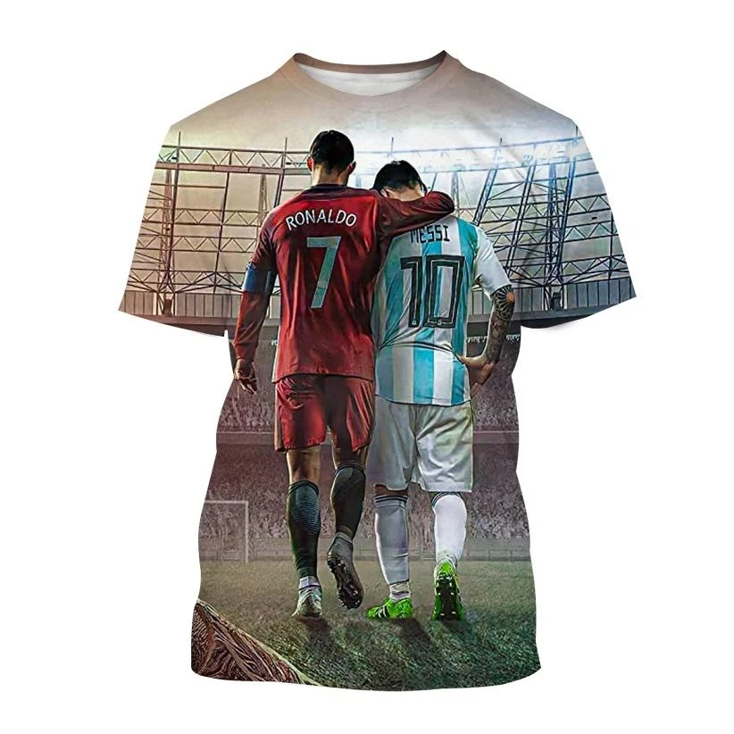 2024 Ronaldo 3D tlačené pánske a dámske denné oblečenie Športové tričko Urban Fashion Pohodlné krátke rukávy