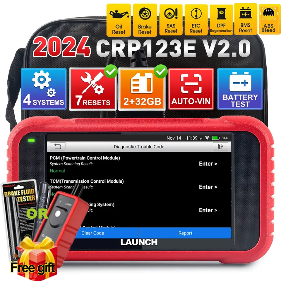 2024 Spustenie X431 CRP123E V2.0 CAR OBD2 SCANNER MOTOR ABS SRS SAS TPMS EPB Diagnostický nástroj Lifetime Free Aktualizácia