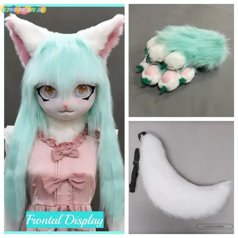 2024 Suits Fursuit Kigurumi Headsets Furry Cosplay kostýmy Comiket Furries Rubbit Doll Cat Cat Comiket Furries Doll Costumes Animal