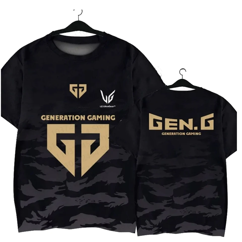 2024 Summer League of Legends MSI LCK War Zone Gen.G Team Championship Jersey E-Sports 3D tlačené tričko Kids Unisex Veľkosť Top