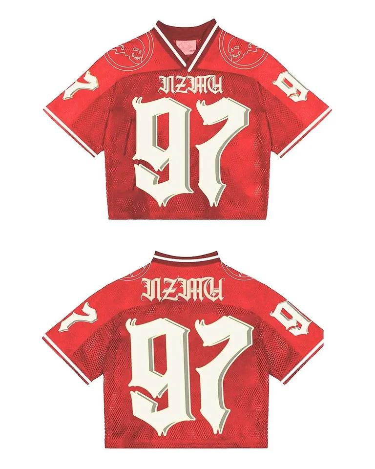 2024 Summer retro s krátkym rukávom Sportswear Tričko Hiphop bashbal