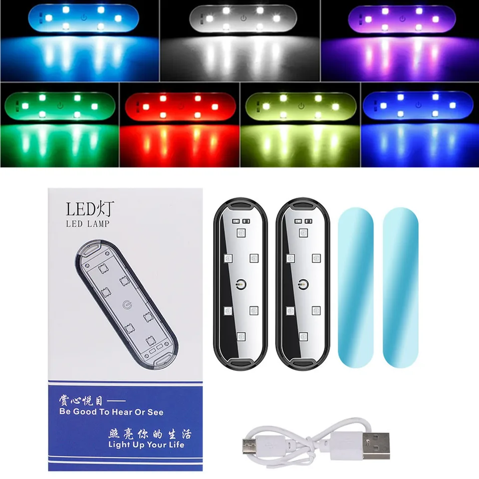 2024 Svetlá dverí automobilu Infračervený senzor LED svetlo Magnetické USB nabíjanie Výstražná signálna lampa proti kolegu núdzové svetlá 150 mAh