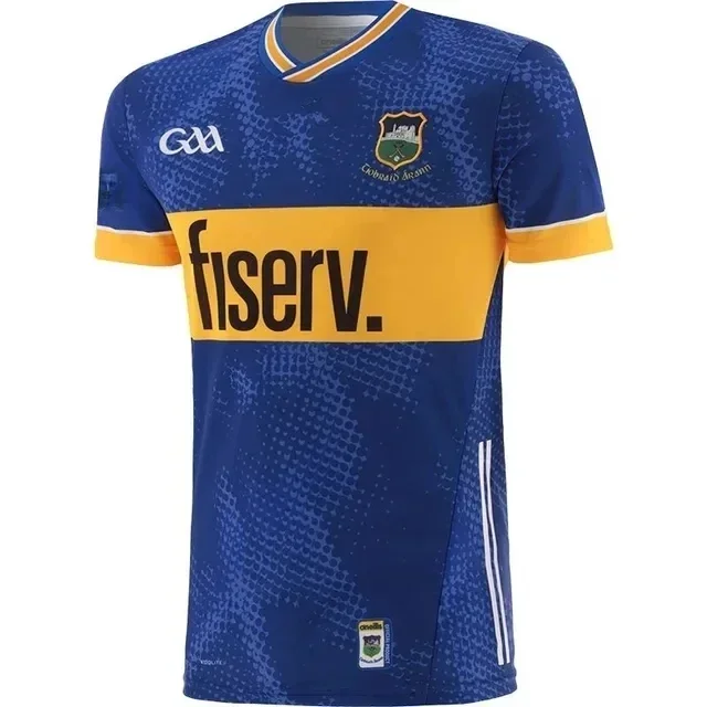 2024 Tipperary GAA Domov Jersey Tirle Mens Rugby Jersey Veľkosť: S-5XL (vlastné meno a číslo)