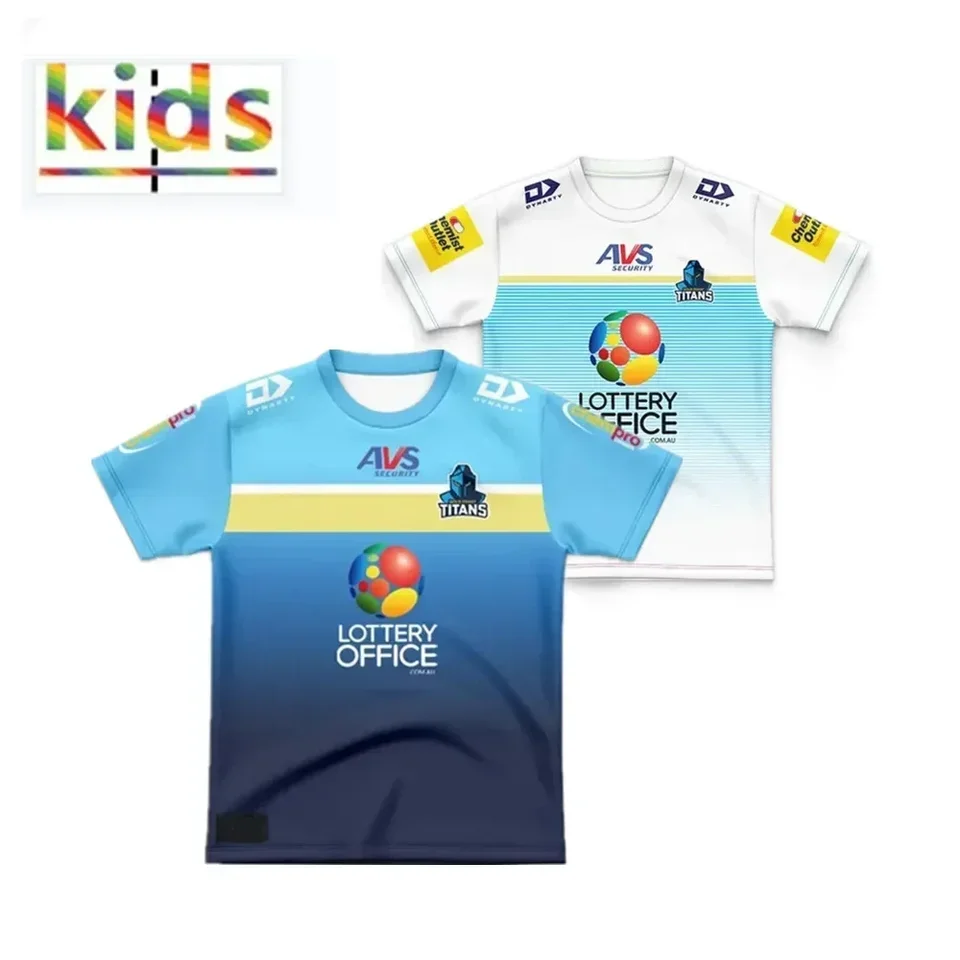 2024 Titans Kids Home / Away / Away / Training Rugby Jersey - Pánska Veľkosť: 16-26 （Číslo názvu tlače） Špičková kvalita