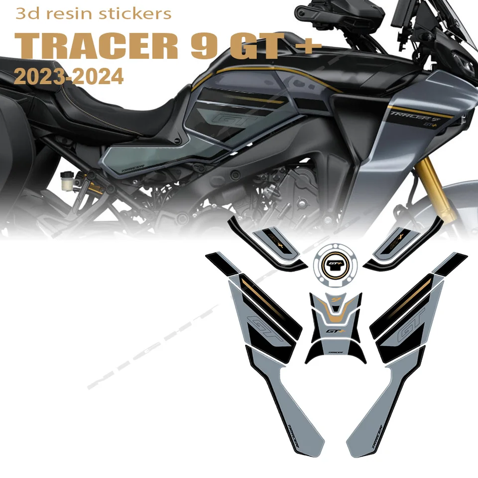 2024 Tracer 9GT+ Tank Patch Ochrana na ochranu kolena pre indikátor 9 GT+ 2023 - Ochrana nálepky 3D epoxidovej živice