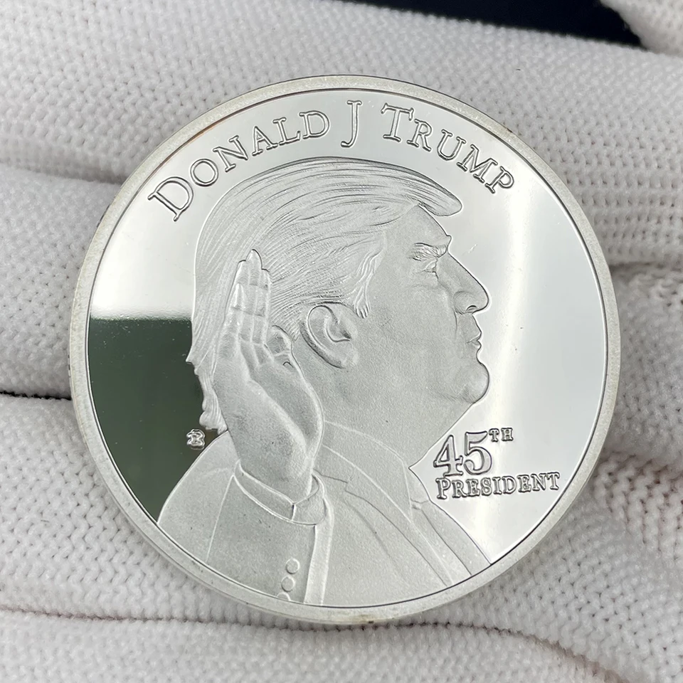 2024 Trump Silver Coin Oath Oath Coins Colins Coldtibles 45. Prezident Pamätná medaila v kapsule suvenír