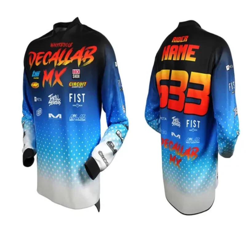 2024 Tím Custom Moto BMX Enduro Motocross Jersey MTB Downhill Jersey Cycling Mountain Motocykel Bike Camiseta Enduro MTB