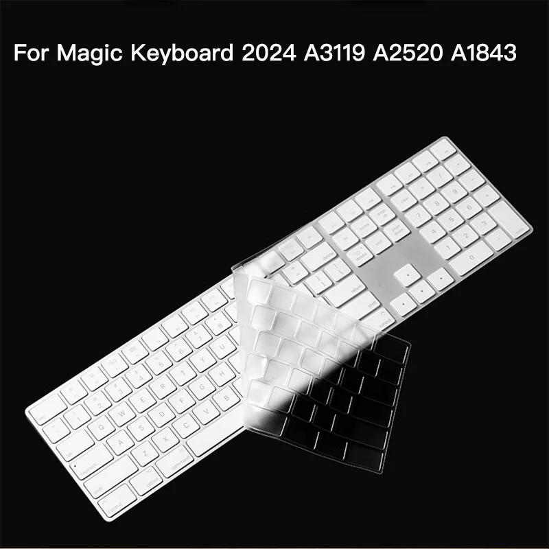 2024 USB-C A3119 Klávesnica Film pre Apple IMAC Magic Keyboard A2520 A1843 US LASTOUT s ochrannou číslicou klávesnice