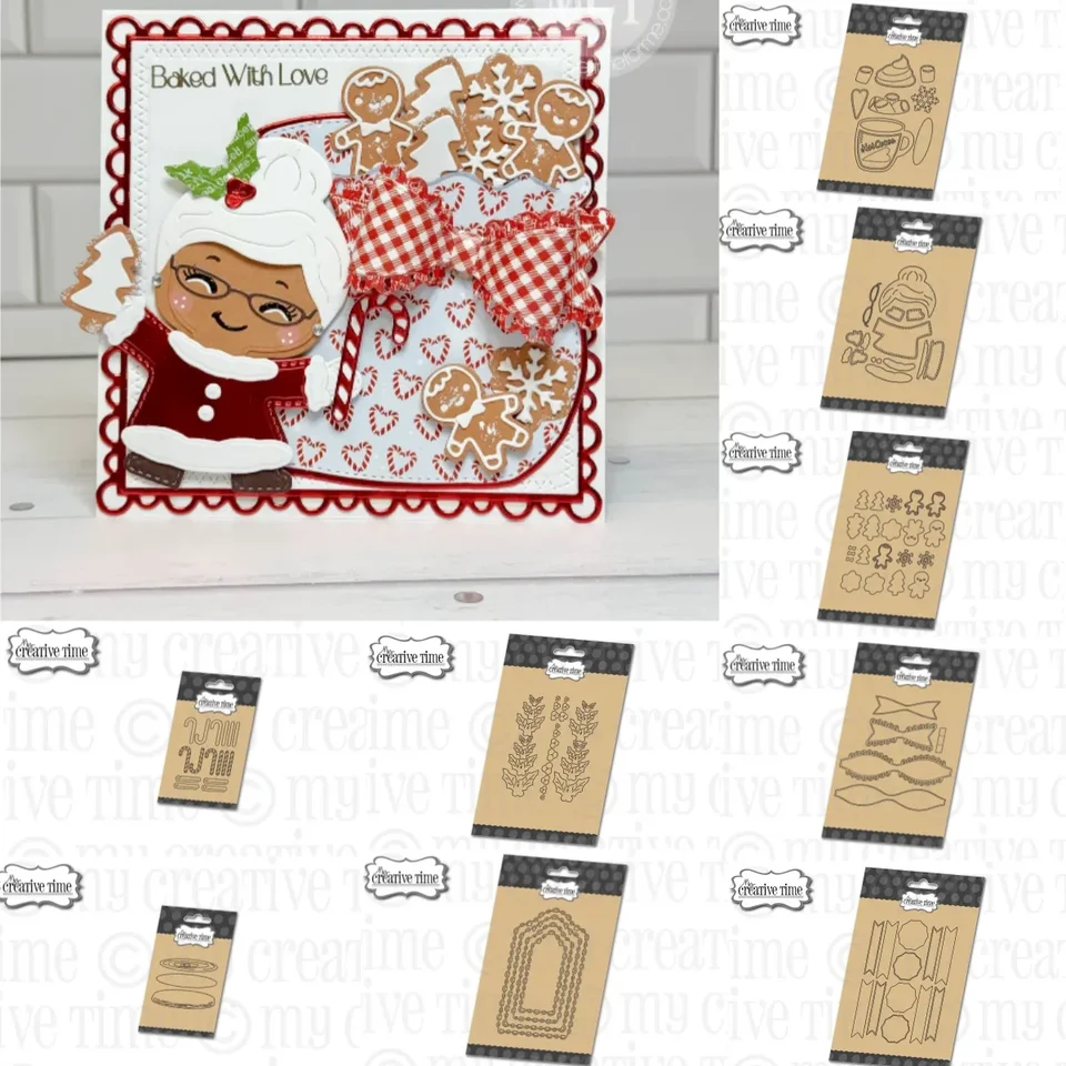 2024 Vianočné perníkové kávové šálky Káza Tvar Cutting Dies Stamp vianočné dielo Nová matrica pre domácich majstrov zdobenie scrapbook papierová karta remeslá