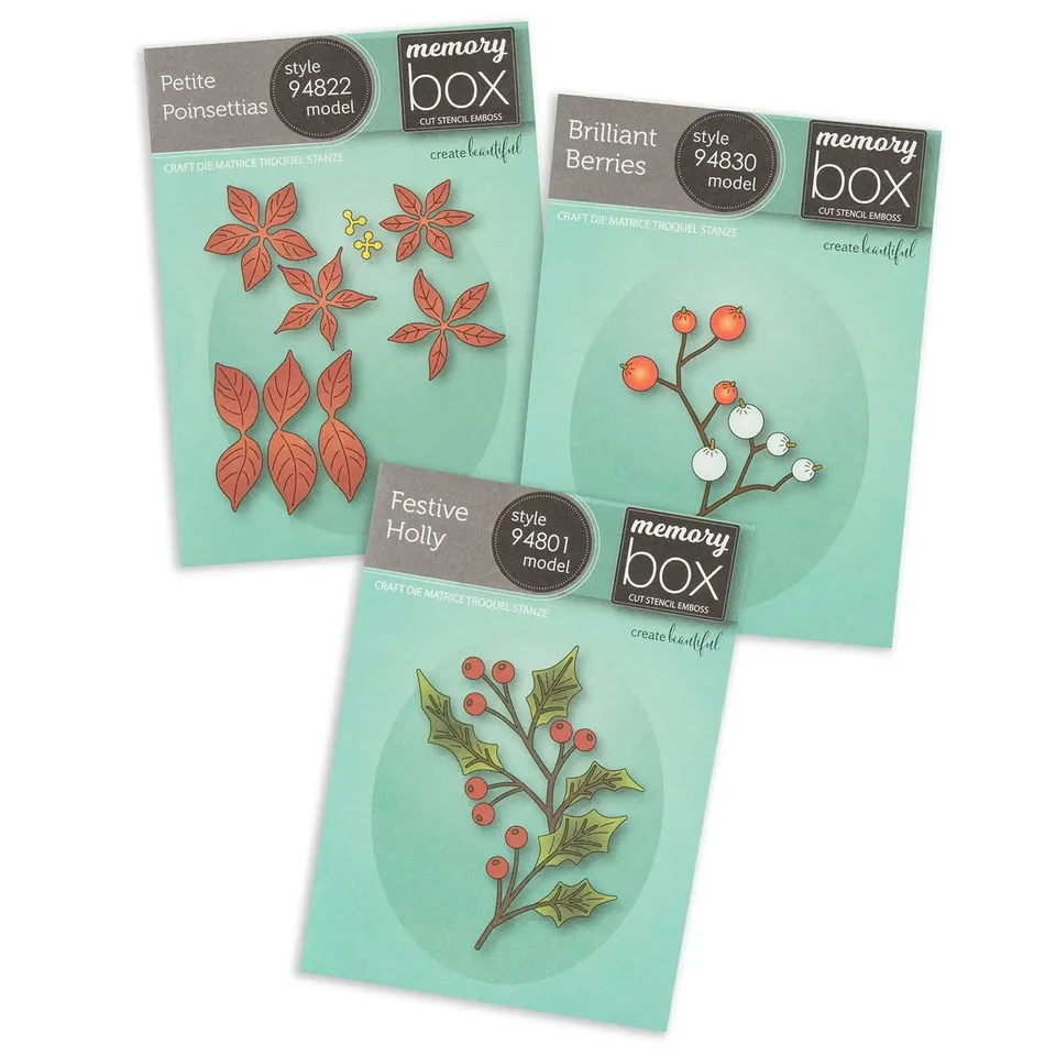 2024 Vianočné vianočné poinsettia bobule kovové rezanie matrice pre maturitu Diy