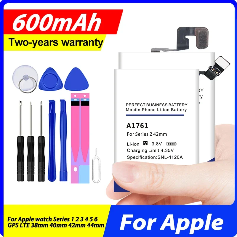 2024 Vysoko kvalitná batéria pre hodinky série 1 2 3 4 5 6 GPS LTE 38 mm 40 mm 42 mm 44 mm batérie + nástroj