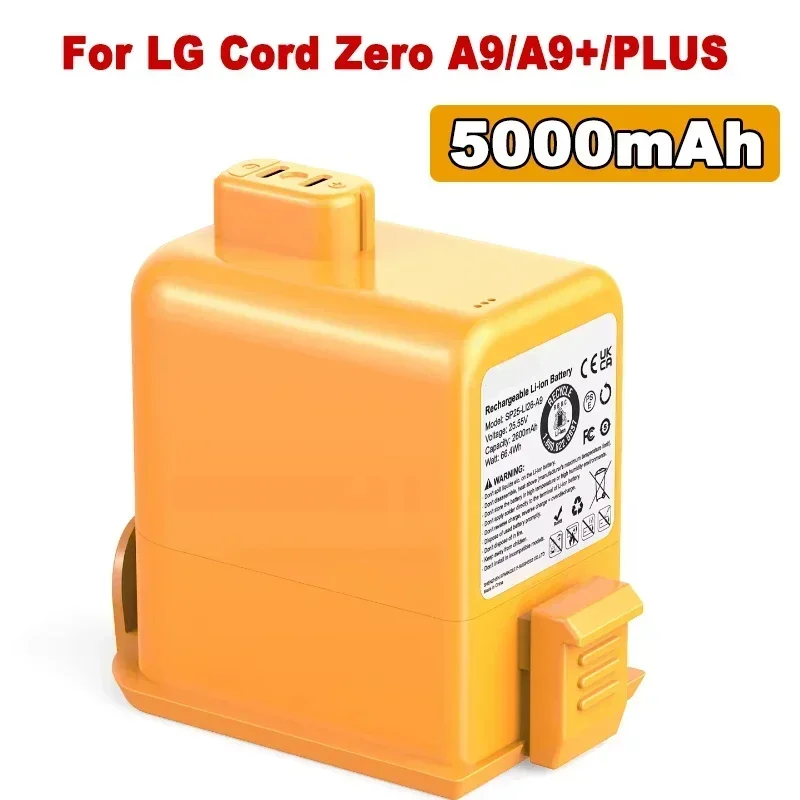 2024 Výmena batérie pre LG Cord Zero A9, A9S, P9, A9K-Core, A9max, A9T-Ultra, A9K-Pro, A9N, A9M, A9 Plus 25,55 V 5000 mAh
