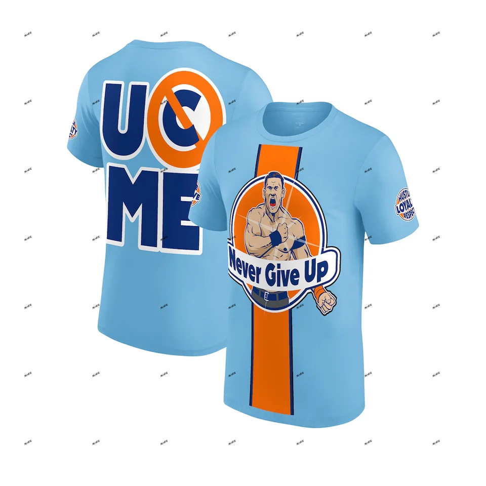 2024 WWE rozlúčku Tour Never Up Women Top Kids Clothes Tirt Men Girl Teenager Boys Tee John Cena 500 na úrovni Hustle New