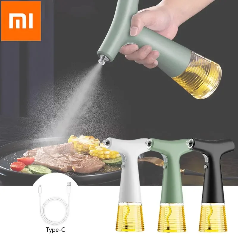 2024 Xiaomi Elektrický olejový rozprašovač fľaše USB nabíjanie Dva sprejové modely sójová omáčka Jar Storage pre kuchyňu Cookin