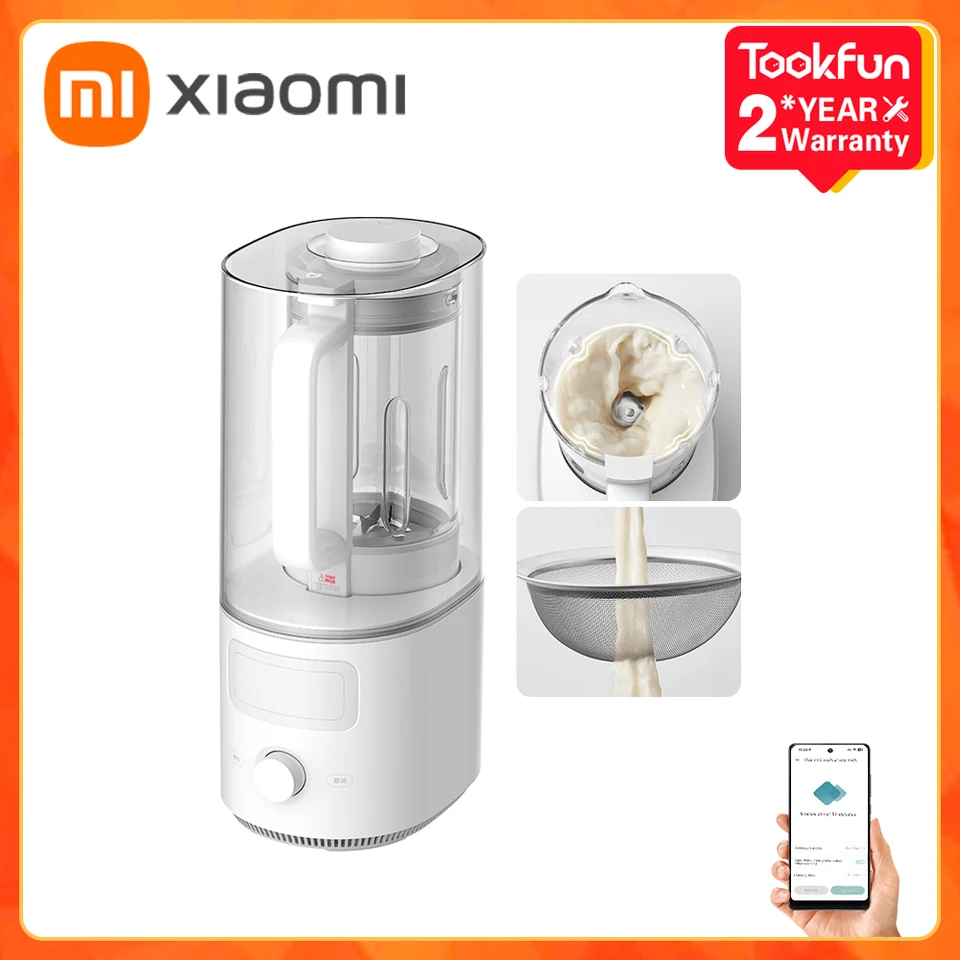 2024 Xiaomi Mijia inteligentný tichý mixér S2 Machine Kuchynské zmesi odšťavovacia potravina spracovateľov sójový mliečny stroj mixér Mihome App