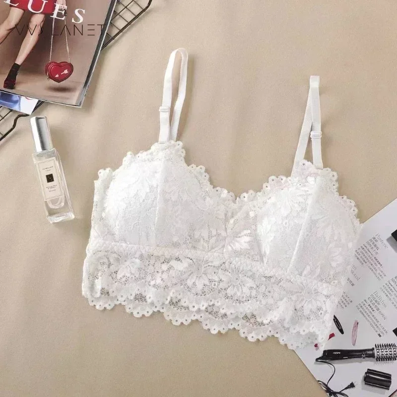 2024 čipka sexy spodná bielizeň bezdrôtové podprsenky pre ženy Polové push Up Bralette Female Brassiere Soft Soft módne podprsenky spodná bielizeň