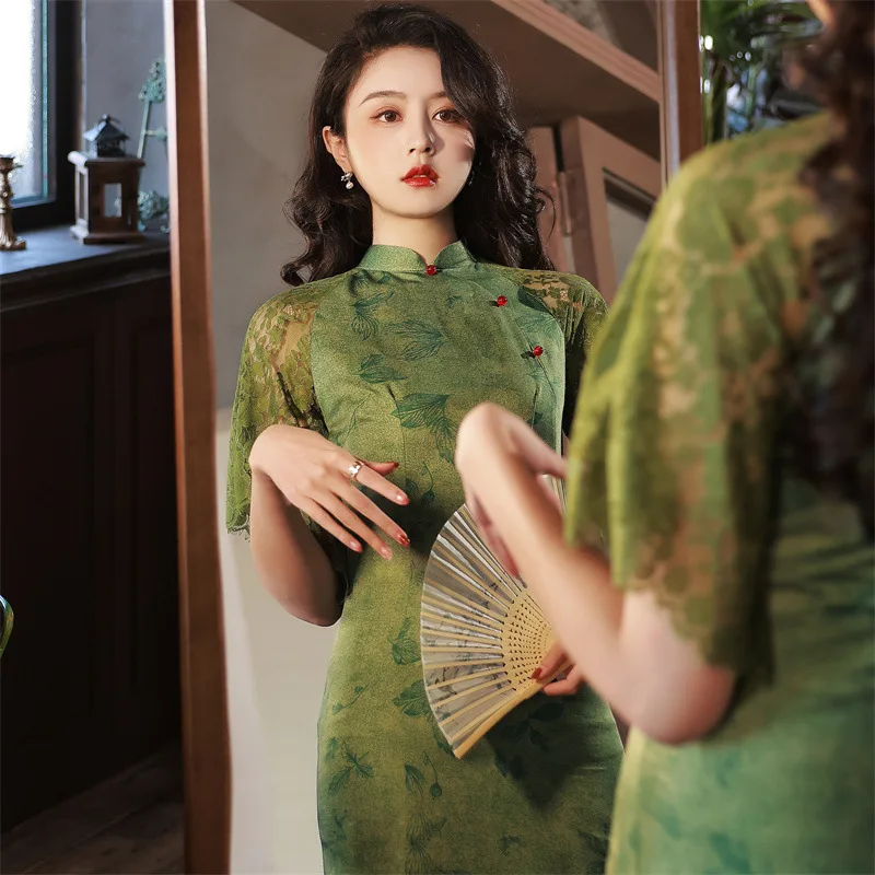 2024 Čínske šaty Qipao Hanfu Koste