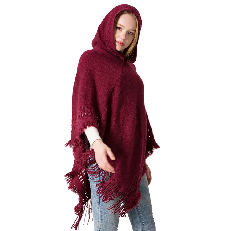 2024 šál zimný teplý kašmír Ženy so strednou dĺžkou s kapucňou Pashmina Pashmina Pash Color Farby Ženské šatky Tassel šál a zábaly dizajn T155