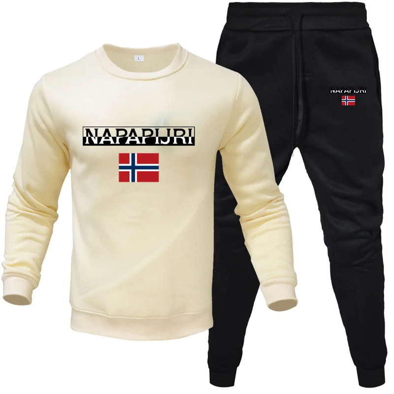 2024Men's Tracksuit 2 Mikina s kapucňou + šnúrky Pánske kapucňu bežiace mužské a dámske pádové ukazovatele