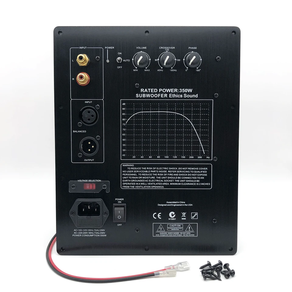 2024NEW 110/220V HIFI MONO 350W Heavy Subwoofer Digital Active Power Amplifier Board Pure Bass Professional Home Audio System