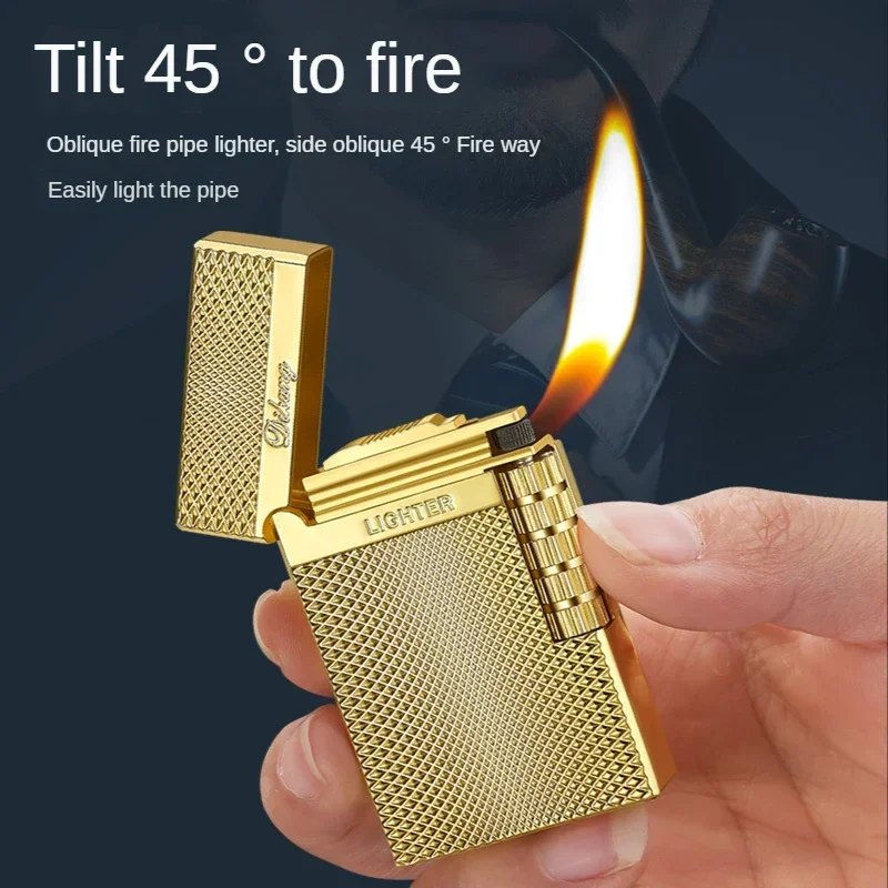 2024NEW BUTANE nafukovací nafukovací pochodeň ľahšia módna cigareta fajčiarske príslušenstvo brúsenie kolesa Flint FLAME PLAVNÉ Pánske gadgety