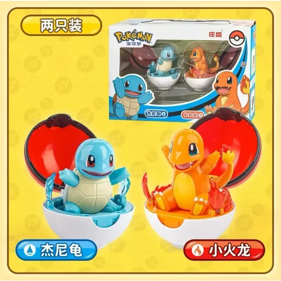 2024New Hot Monster Pocket Monster Pikachu Charmander Eevee Transformácia hračiek Action Anime Doll Doll Detská hračka Darček