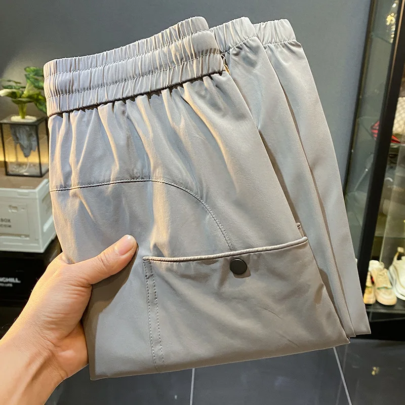 2024NEW ICE HISK PANTS PESOM Pánske letné tenké priedušné rýchle sušenie štíhle fit Stretch Sports Micro Loose Tappered Cool Cool Pants
