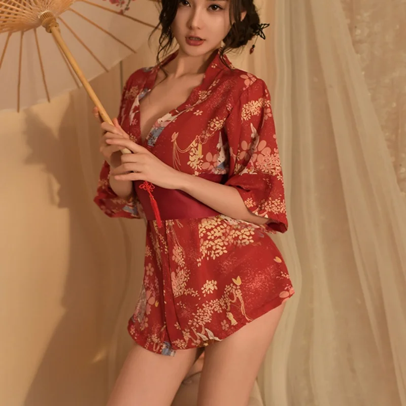 2024SEXY KIMONO Pohodlné spodná bielizeň sakura sex japonské pyžama ženy spánok