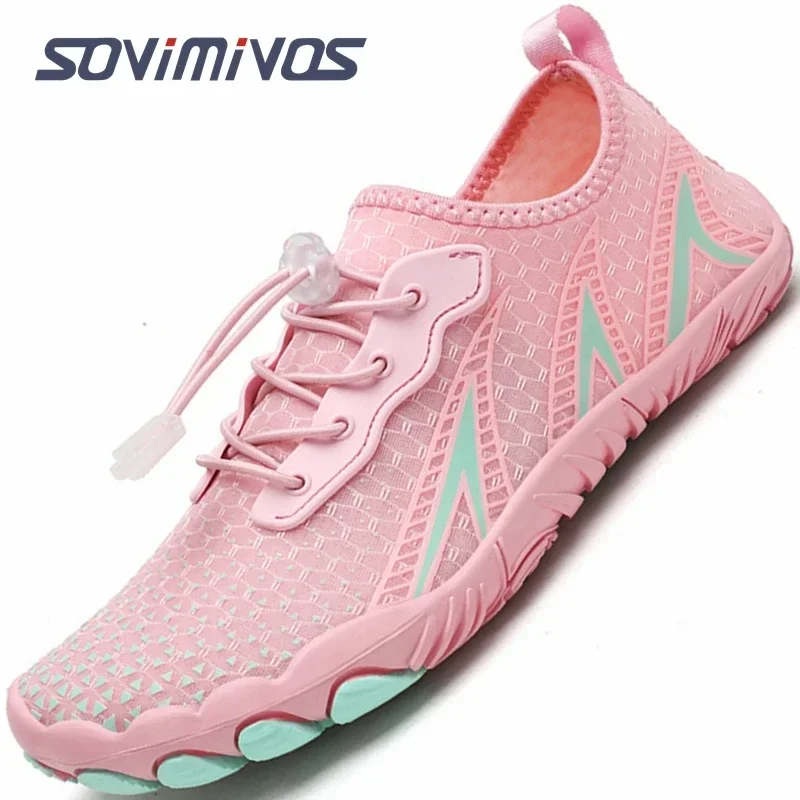 2025 Aqua Shoes Men, ktorý nekĺzne rybolov rýchlo sušené priedušné vodné topánky potápanie siete Sport Sport Gum Gume Sneakers bosé topánky