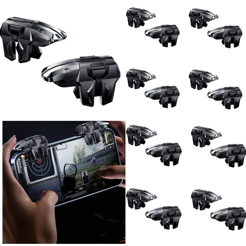 2025 Black Mobile Controller pre hráčov Ovládač hier Pohodlný nekĺzavý mobilný herný spúšť pre zliatinové kľúče portabl