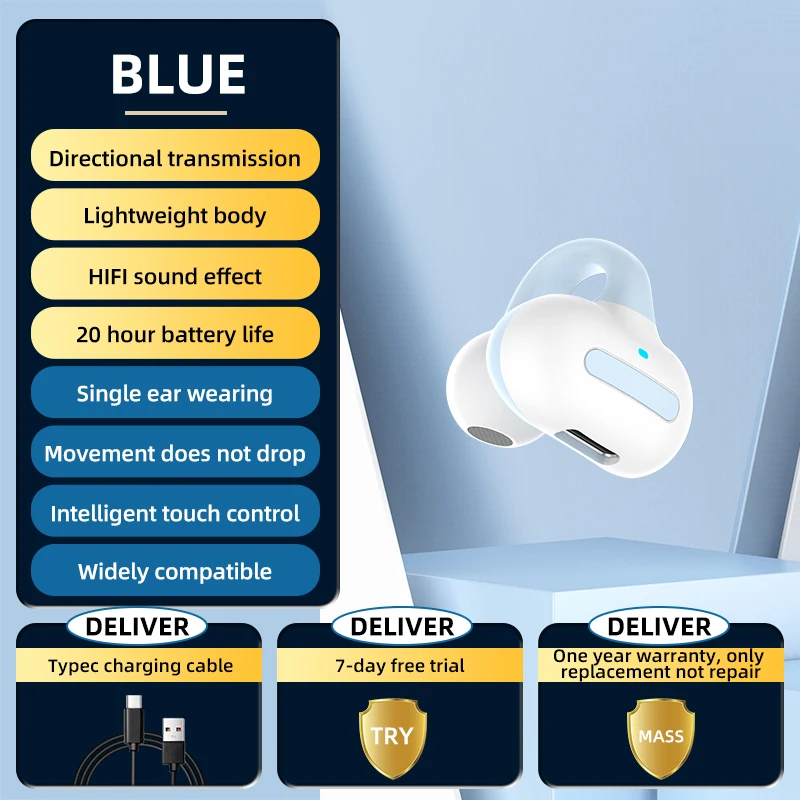 2025 bývalý špičkový predaj lacná cena Kvalitný uší vešiak Bluetooth slúchadlá veľkú kapacitu