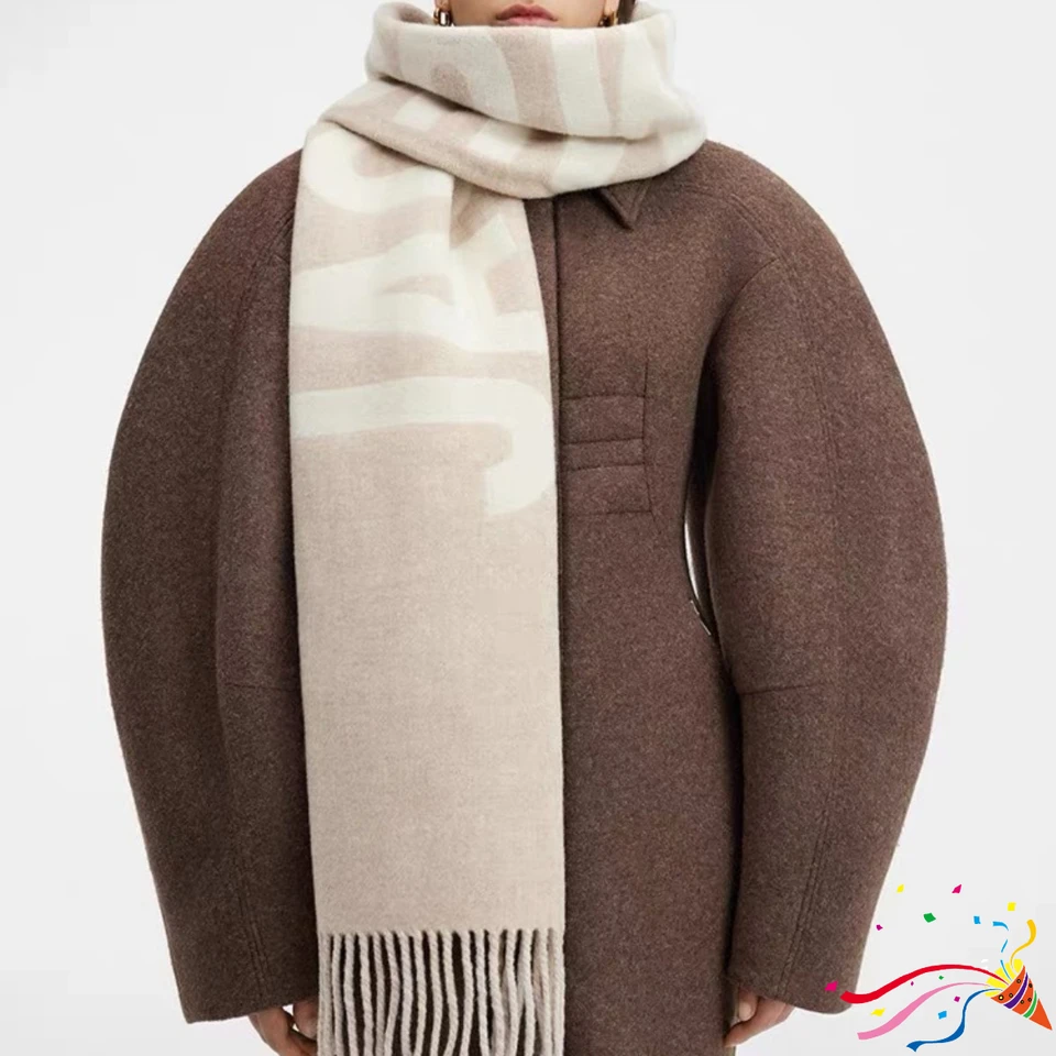 2025 Horúci luxus 100% vlnená šálka pre ženy Monogram Cashmere Pashmina Shawl Zimná ženská módna módna dizajnér
