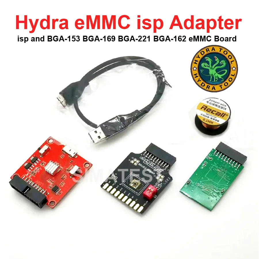 2025 HYDRA Tool Tool EMMC ISP Adapters Tool s podporou EMMC a ISP Pinouts USB 3.0