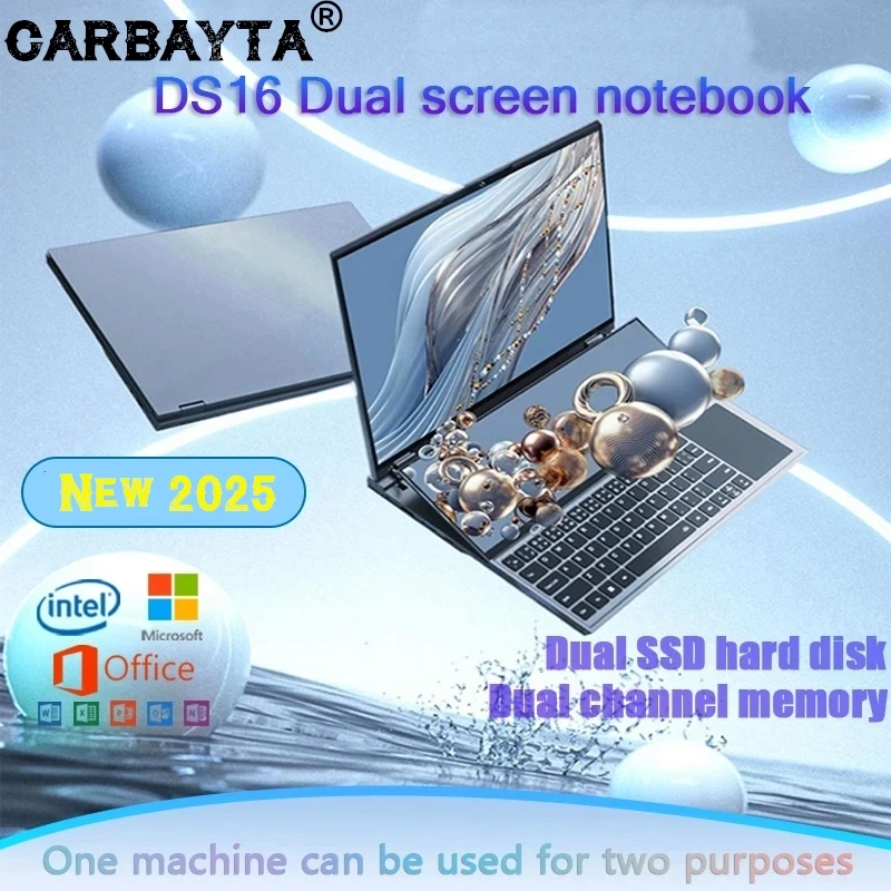 2025 Intel Xeon W-10885M Dual Screen Laptop 16 palcov (14-palcová dotyková obrazovka) Gaming notebook počítač DDR4 Windows 10 11