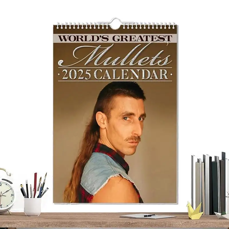 2025 Kalendár Hair Styll Calendar 2025 Kalendár Mesačný plánovač Najväčší kalendár Mullets pre rodinu Denný plánovač po celý rok