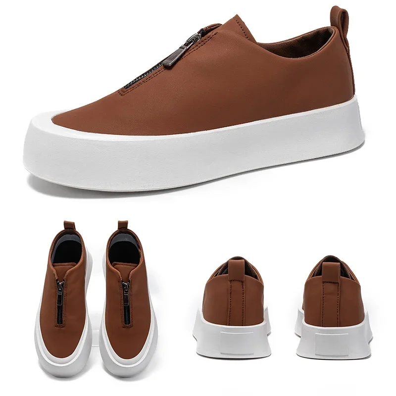 2025 Kožené dizajnérske tenisky Men Superstar topánky Príležitostné vysoké trénera pánske vulkanizované tenisky Soft Zip Street Hip Hop Shoe Shoe