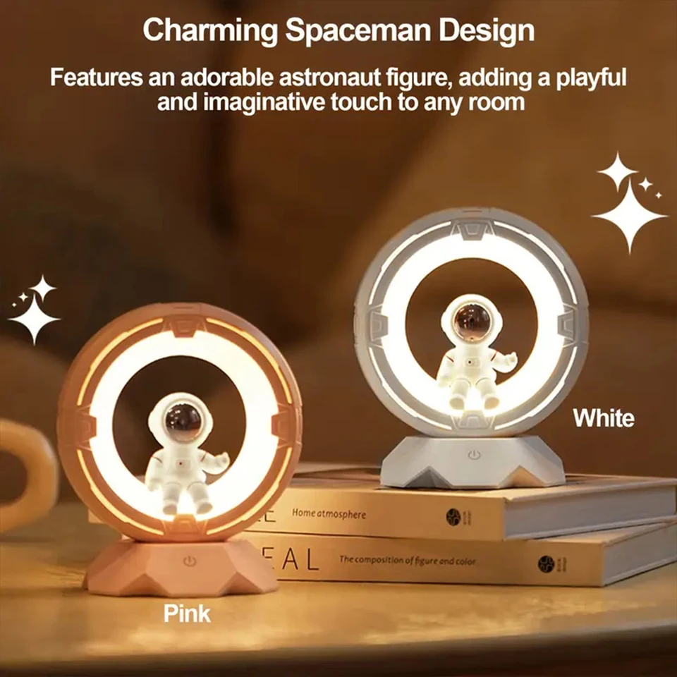 2025 LED nočné svetlo Astronaut nočné spanie nočné svetlá USB nabíjanie silikónových detí Gife Ochrana Light Lighting