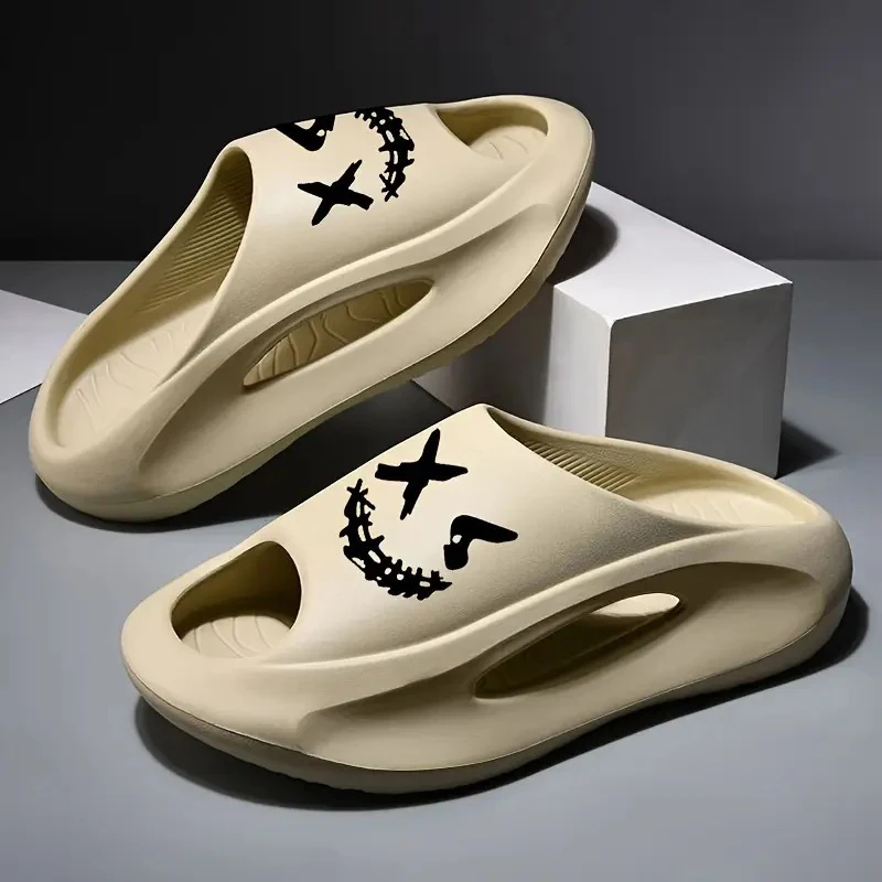 2025 letné pánske papuče módne tlač vonku športové dovolenkové plážové topánky Mujer Slides Eva Lightweight Soft Cloud Plippers