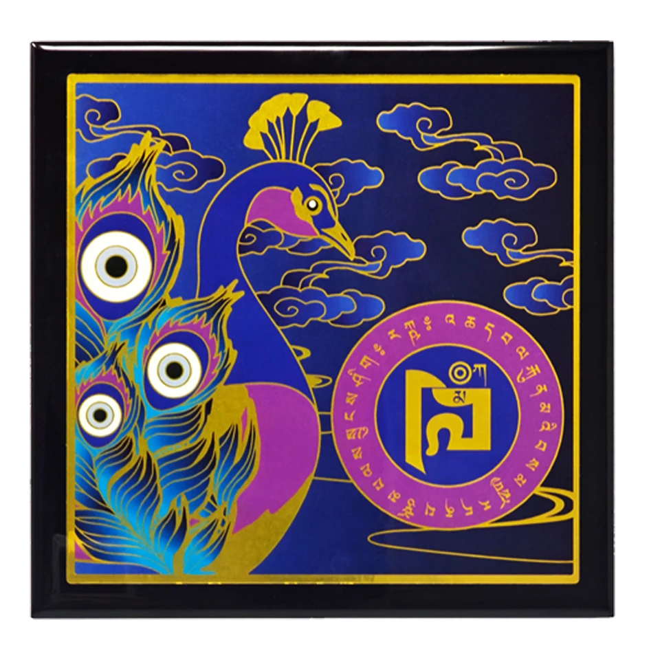 2025 Magic Peacock veľa šťastia Wealth Plaque Home Protect Amulet