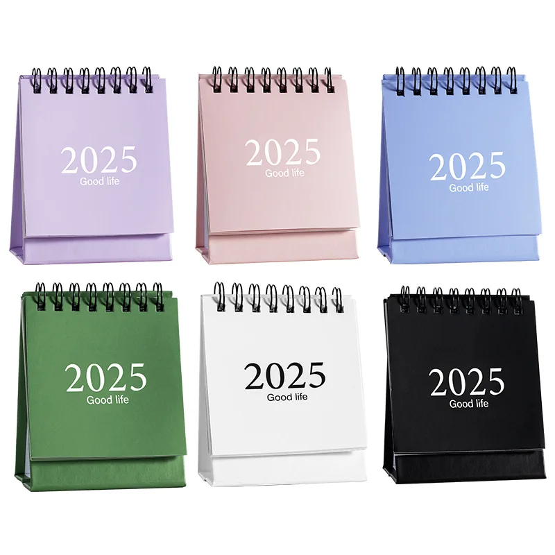 2025 Mini kalendár Desktop Ozdobenie kreatívny plánovač kalendára prenosného stola prenosný kalendár