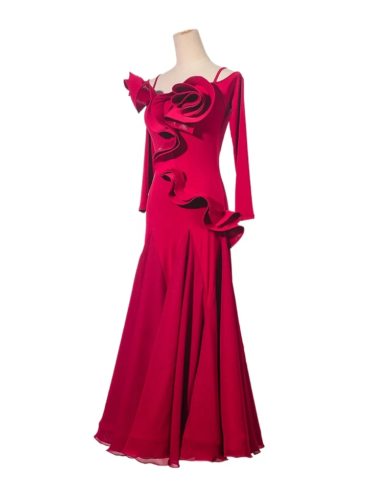 2025 najnovšia žena tanečná súťaž Dance Dance Ballroom Waltz Standard Dance Dress Dámske sály šaty