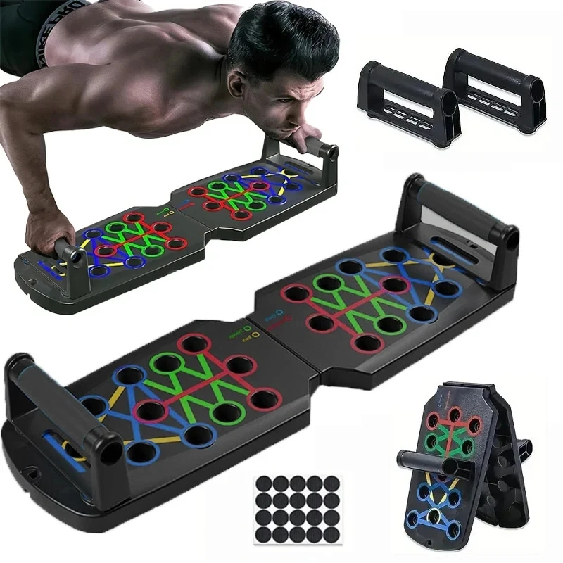 2025 Navrhovateľná multifunkčná push-up doska s rukoväte skladacie fitnes zariadenie pre ramená na brucho a výcvik zadnej časti