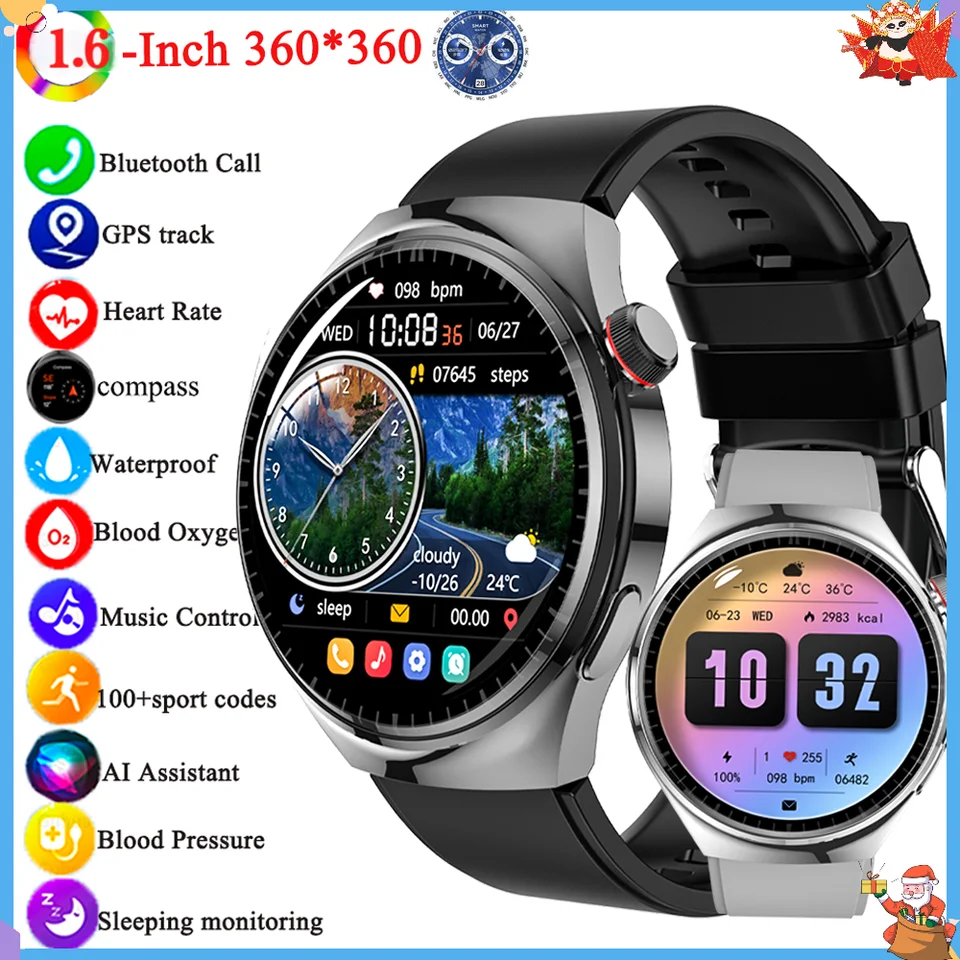 2025 New Smart Watch Men 1,6 palca 360*360 Full Touch Screen Bluetooth Call Watches Fitnes Sports Smartwatch pre Android iOS