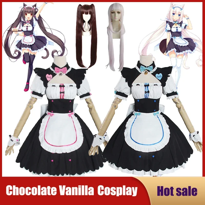 2025 NEWANIME NEKOPARA Čokoláda vanilka Cosplay kostým roztomilý mačka neko lolita slúžky šaty parochňou oblečenie dievča