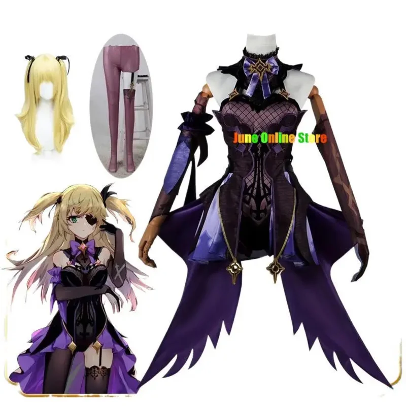 2025 Nová hra Genshin Impact Cosplay kostým anime Amy šaty fischl karneval plne set outfits halloween costu ABC