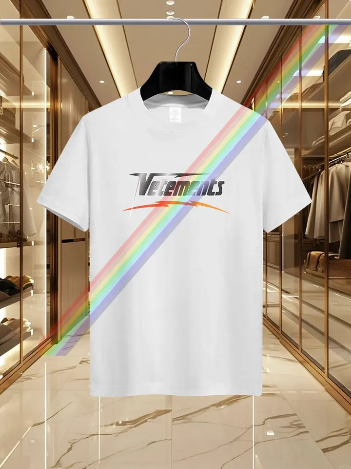 2025 Nové letné luxusné pánske módne značky tlačené tričko Pure Cotton Crewneck Casual Trend Y2K High-end High-end High-kvalita