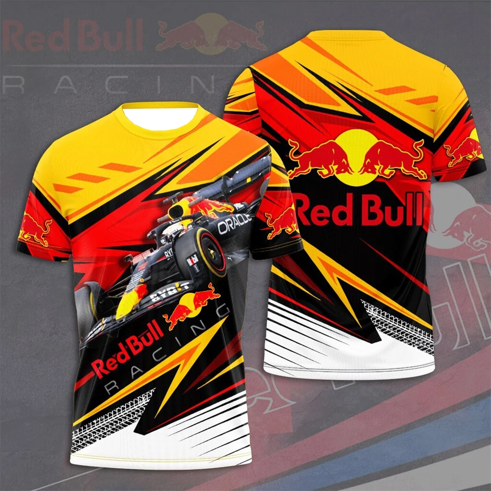 2025 Nové módne pánske rušno-suché tričko Formula 1 Racing 3D tlač letnú posádku Neformálne športy Priedušný závodný oblek
