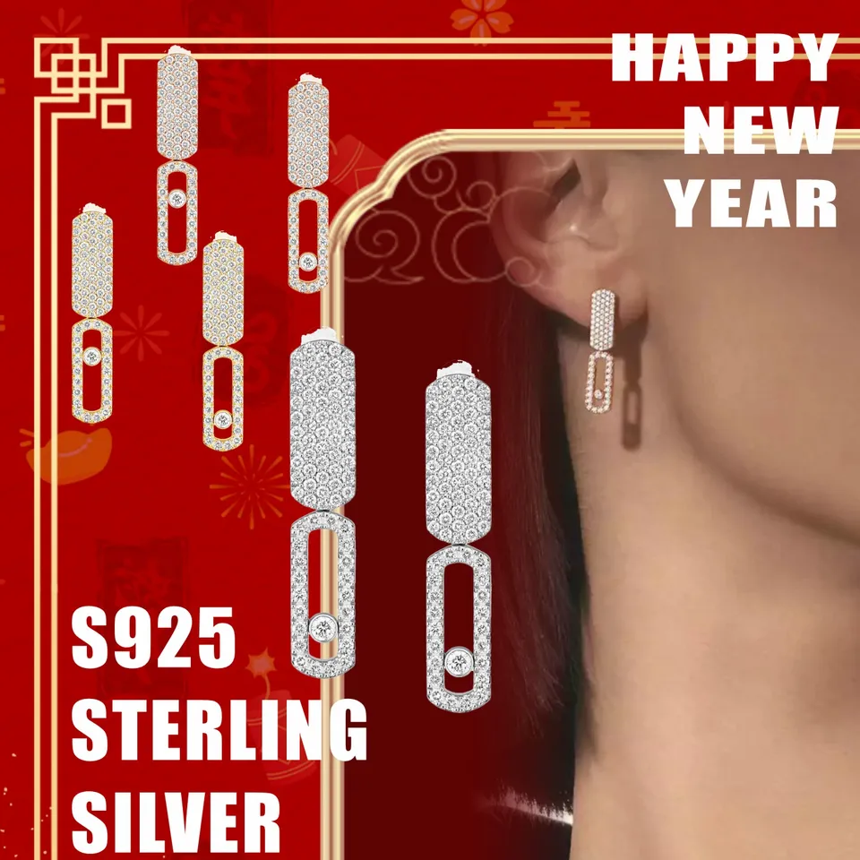 2025 Nové náušnice pre ženy S925 Sterling Silver Imperial Move náušnice Trendy Avant Garde Luxury Šperty Valentín