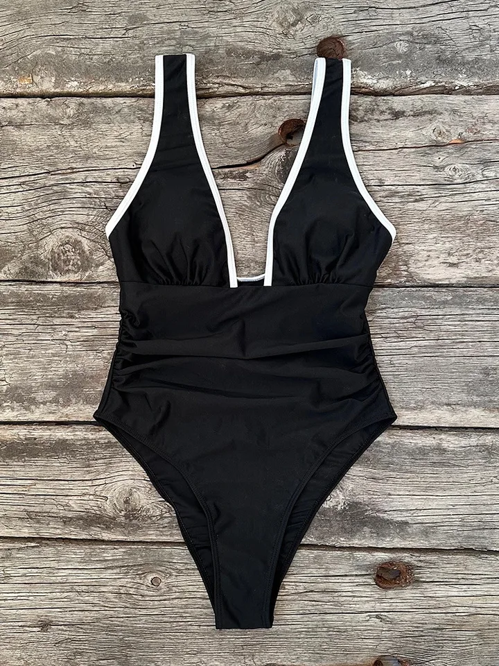 2025 Nové sexy jednotlivé plavky Slidné čierne plavky Ženy plavky plavky plavky Bandeau Beachwear Backless Bodysuit Monokini Summer